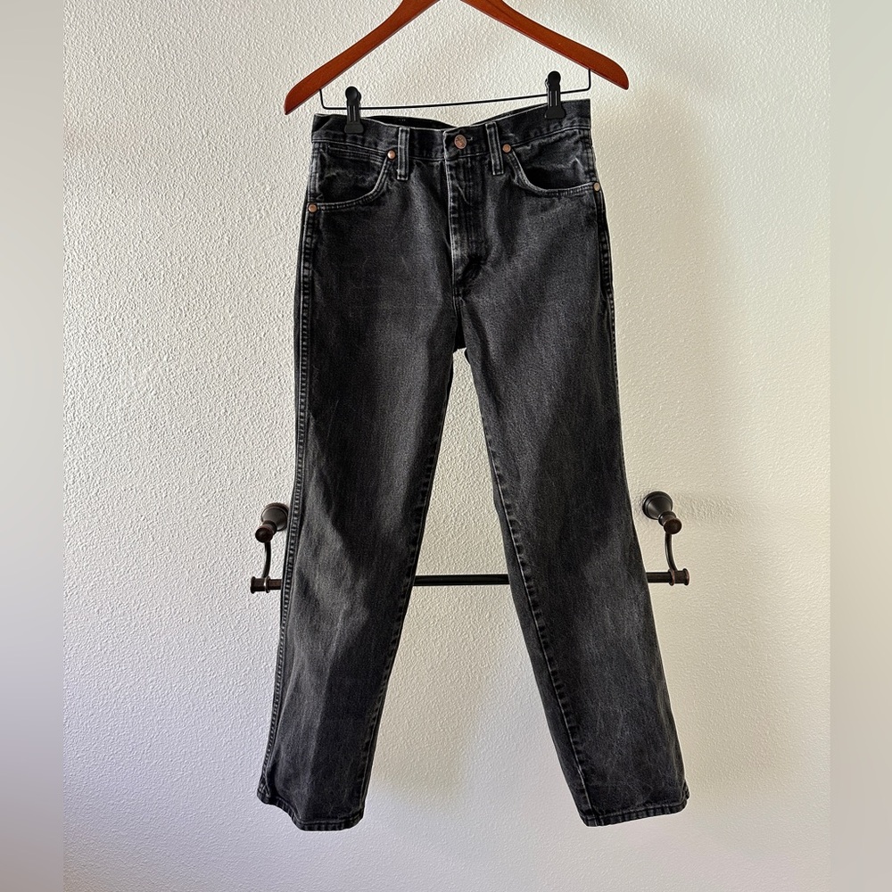 Wrangler High Waist Slim Fit Black Jeans